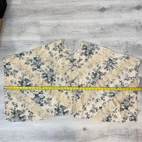 Entro Boho Floral Lace Kimono Open Flowy Cardigan S/M - Picture 6 of 15